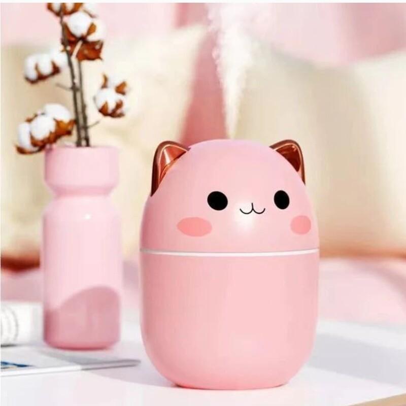 دستگاه بخور و چراغ خواب رو میزی طرح گربه