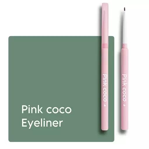 مداد چشم و خط چشم پیچی قهوه ای و زرشکی چری برند PINK COCO - زرشکی  چری