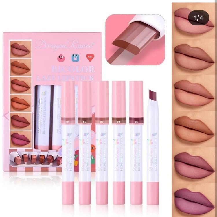 رژ لب استیکی دو رنگ دراگون رانی مدل BICOLOR Dragon Ranee BIOCOLOR LIPSTICK
