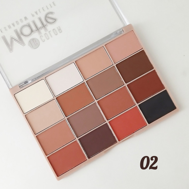 پالت سایه چشم ۱۶ رنگ Matte color برند mini Queen
