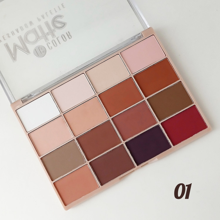 پالت سایه چشم ۱۶ رنگ Matte color برند mini Queen